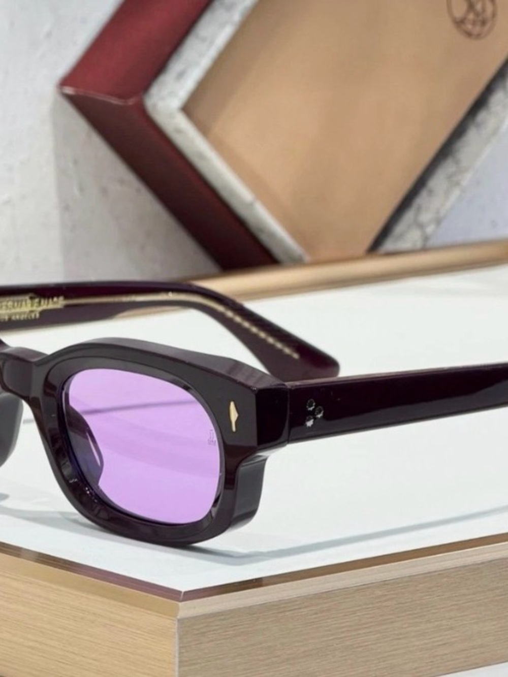 Men's Dark Plum Sunglasses with Purple Lenses